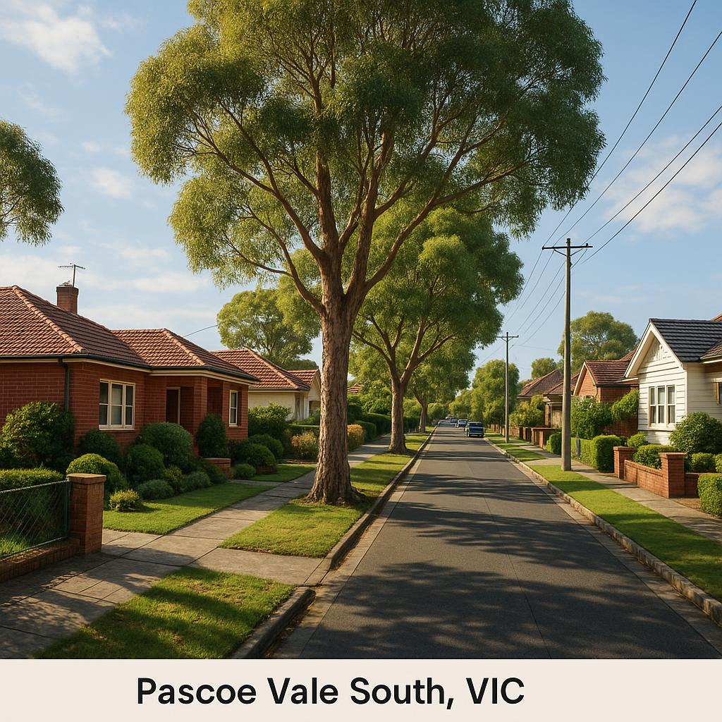 Established residential street in Pascoe Vale South with mature trees