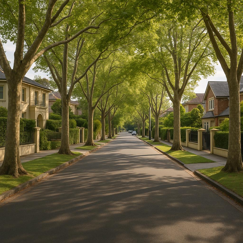 Leafy Toorak streets with prestige homes