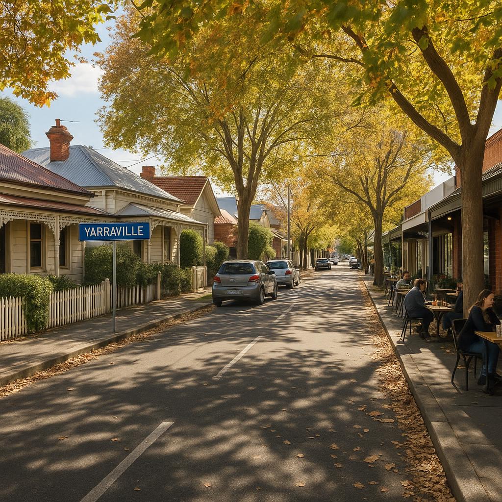 Yarraville inner-west streetscape with period homes and village feel