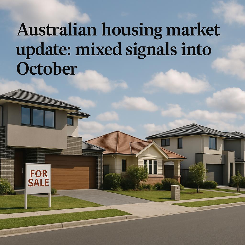 Australian housing market update: mixed signals into October — Australian property news illustration