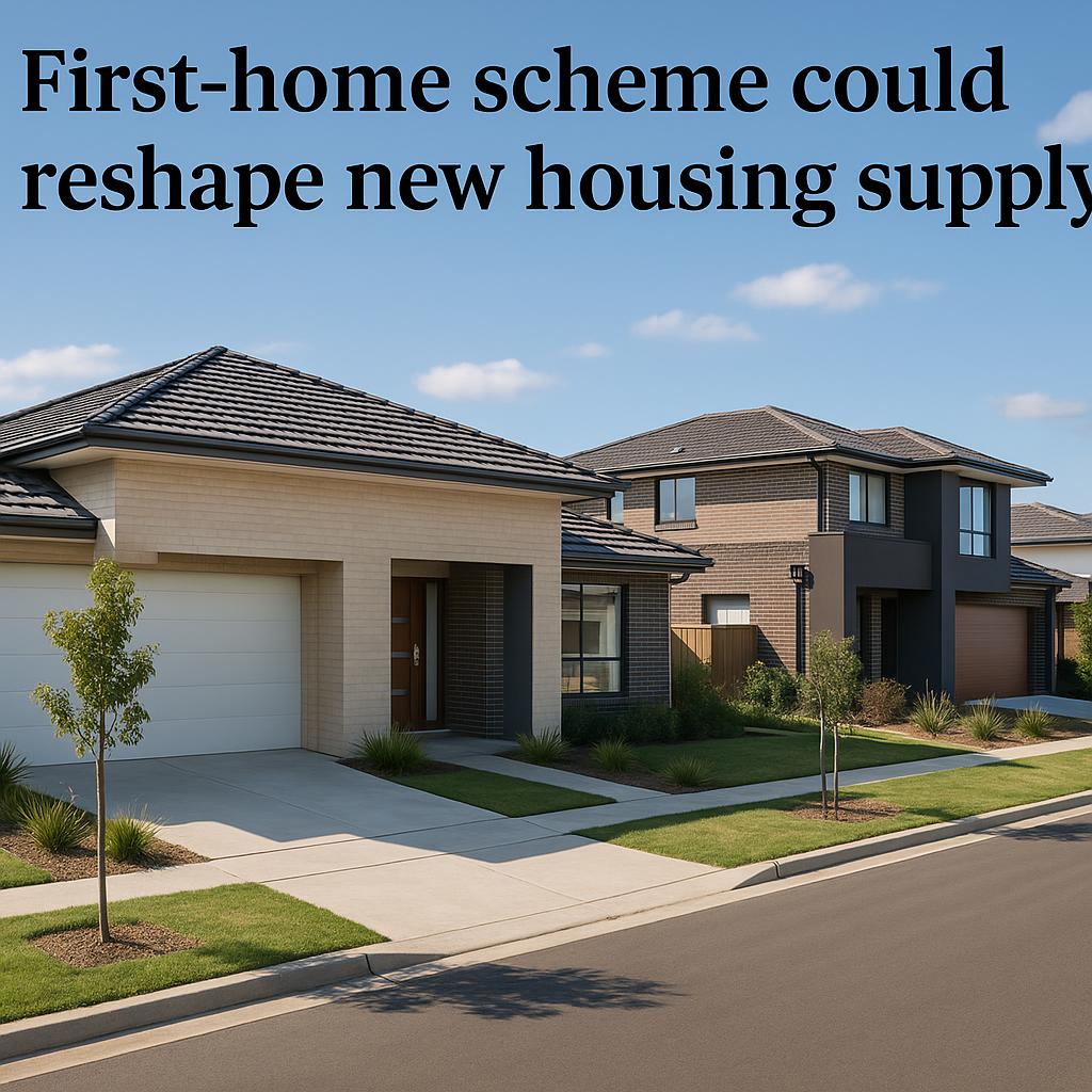 First-home scheme could reshape new housing supply — Australian property news illustration